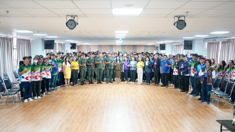 กองพัฒนานักศึกษา มรภ.เทพสตรี ร่วมกับ กองพันปฏิบัติการจิตวิทยา หน่วยบัญชาการสงครามพิเศษ จัดอบรมค่ายเยาวชนรักษ์ชาติ ร่วมรักษาสถาบัน ชาติ ศาสนา และพระมหากษัตริย์