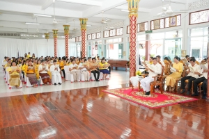 มรภ.เทพสตรี ร่วมพิธีเจริญพระพุทธมนต์เฉลิมพระเกียรติ ถวายพระพรชัยมงคลแด่ พระบาทสมเด็จพระเจ้าอยู่หัว เนื่องในโอกาสมหามงคลเฉลิมพระชนมพรรษา 6 รอบ 28 กรกฎาคม 2567 ครั้งที่ 11