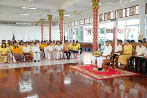 มรภ.เทพสตรี ร่วมพิธีเจริญพระพุทธมนต์เฉลิมพระเกียรติ ถวายพระพรชัยมงคลแด่ พระบาทสมเด็จพระเจ้าอยู่หัว เนื่องในโอกาสมหามงคลเฉลิมพระชนมพรรษา 6 รอบ 28 กรกฎาคม 2567 ครั้งที่ 11