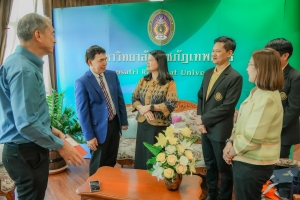 อธิการบดี มรภ.เทพสตรี และคณะผู้บริหาร ให้การต้อนรับ คกก.ศึกษาธิการ จ.สิงห์บุรี ในโอกาสเข้าแนะนำตัว และหารือการทำงานร่วมกัน