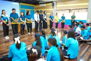 ปชส. มรภ.เทพสตรี พร้อมด้วยคณะเทคโนโลยีอุตสาหกรรม กองบริการการศึกษา และกองพัฒนานักศึกษา มรภ.เทพสตรี ลงพื้นที่แนะแนวการศึกษา รร.พระพุทธบาท 