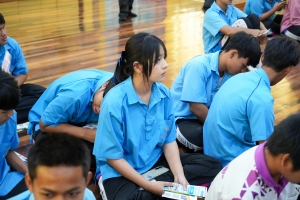ปชส. มรภ.เทพสตรี พร้อมด้วยคณะเทคโนโลยีอุตสาหกรรม กองบริการการศึกษา และกองพัฒนานักศึกษา มรภ.เทพสตรี ลงพื้นที่แนะแนวการศึกษา รร.พระพุทธบาท 