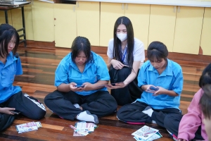 ปชส. มรภ.เทพสตรี พร้อมด้วยคณะเทคโนโลยีอุตสาหกรรม กองบริการการศึกษา และกองพัฒนานักศึกษา มรภ.เทพสตรี ลงพื้นที่แนะแนวการศึกษา รร.พระพุทธบาท 