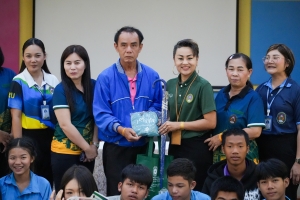 ปชส. มรภ.เทพสตรี พร้อมด้วยคณะเทคโนโลยีอุตสาหกรรม กองบริการการศึกษา และกองพัฒนานักศึกษา มรภ.เทพสตรี ลงพื้นที่แนะแนวการศึกษา รร.พระพุทธบาท 