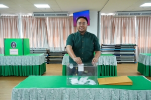รร.สาธิต มรภ.เทพสตรี จัดแสดงวิสัยทัศน์และลงคะแนนหยั่งเสียงผู้มีสิทธิเข้ารับการคัดเลือกเป็นผู้อำนวยการโรงเรียนสาธิตมหาวิทยาลัยราชภัฏเทพสตรี