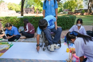 สำนักศิลปะและวัฒนธรรม จัดกิจกรรมวาดภาพพระบฏ งานทำบุญเมืองลพบุรี ครั้งที่ 25