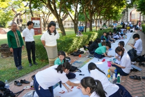 สำนักศิลปะและวัฒนธรรม จัดกิจกรรมวาดภาพพระบฏ งานทำบุญเมืองลพบุรี ครั้งที่ 25
