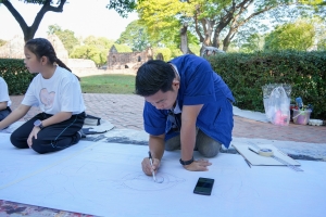 สำนักศิลปะและวัฒนธรรม จัดกิจกรรมวาดภาพพระบฏ งานทำบุญเมืองลพบุรี ครั้งที่ 25