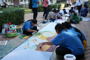 สำนักศิลปะและวัฒนธรรม จัดกิจกรรมวาดภาพพระบฏ งานทำบุญเมืองลพบุรี ครั้งที่ 25