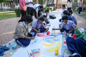 สำนักศิลปะและวัฒนธรรม จัดกิจกรรมวาดภาพพระบฏ งานทำบุญเมืองลพบุรี ครั้งที่ 25
