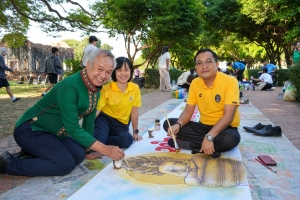 สำนักศิลปะและวัฒนธรรม จัดกิจกรรมวาดภาพพระบฏ งานทำบุญเมืองลพบุรี ครั้งที่ 25