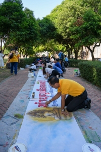 สำนักศิลปะและวัฒนธรรม จัดกิจกรรมวาดภาพพระบฏ งานทำบุญเมืองลพบุรี ครั้งที่ 25