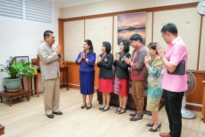 อธิการบดี มรภ.เทพสตรี นำผู้บริหาร และผู้แทนบุคลากร เข้าคารวะขอพรปีใหม่ ผวจ. และ รอง ผวจ.ลพบุรี