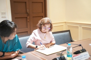 พิธีลงนามบันทึกข้อตกลงความร่วมมือทางวิชาการ ระหว่าง มรภ.เทพสตรี กับ สนง.การท่องเที่ยวและกีฬา จ.ลพบุรี