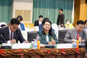 อธิการบดี มรภ.เทพสตรี พร้อมด้วยรองอธิการบดีฝ่ายวางแผนและวิจัย ร่วมการประชุมที่ประชุมอธิการบดีมหาวิทยาลัยราชภัฏ ครั้งที่ 1 (178)/2568