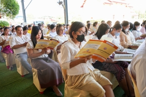มรภ.เทพสตรี ร่วมพิธีเจริญพระพุทธมนต์ถวายพระพรชัยมงคลแด่ พระบาทสมเด็จพระเจ้าอยู่หัว และพระบรมวงศานุวงศ์ ประจำปี พ.ศ. 2568 ครั้งที่ 1