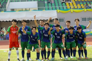 อธิการบดี มรภ.เทพสตรี พร้อมด้วยผู้บริหาร คณาจารย์ บุคลากร นำนักกีฬาฟุตบอลมหาวิทยาลัยฯ เข้าร่วมการแข่งขันฟุตบอลราชภัฏคิงส์คัพ ครั้งที่ 1 ชิงถ้วยพระราชทานพระบาทสมเด็จพระเจ้าอยู่หัว