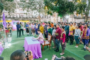 อธิการบดี มรภ.เทพสตรี นำผู้บริหาร คณาจารย์ และบุคลากร ร่วมต้อนรับรัฐมนตรีช่วยว่าการกระทรวงมหาดไทย ในพิธีเปิดงานแผ่นดินสมเด็จพระนารายณ์มหาราช ครั้งที่ 37 ประจำปี พ.ศ. 2568