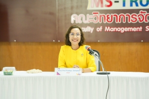 คณะวิทยาการจัดการต้อนรับอาจารย์จาก Universitas Sarjanawiyata Tamansiswa ประเทศอินโดนีเซีย ในโอกาสร่วมหารือและแลกเปลี่ยนเรียนรู้เกี่ยวกับการจัดการเรียนการสอน การวิจัย และศิลปวัฒนธรรม และร่วมงาน RUNEX