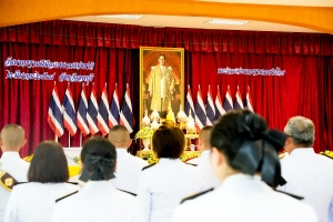มรภ.เทพสตรี ร่วมพิธีถวายราชสักการะ พระบาทสมเด็จพระบรมชนกาธิเบศร มหาภูมิพลอดุลยเดชมหาราช บรมนาถบพิตร 