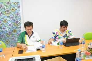 การประชุม คกก.ดำเนินงานการจัดทำแบบประเมินผลความพึงพอใจของผู้รับบริการของพนักงานในสถาบันอุดมศึกษา สายสนับสนุน ครั้งที่ 1/68