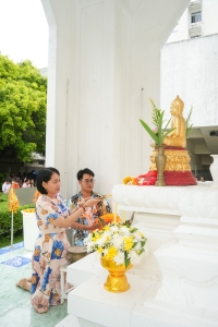 มรภ.เทพสตรี จัดงานทำบุญกลางบ้าน สืบสานประเพณีสงกรานต์ ประจำปี พ.ศ. 2568