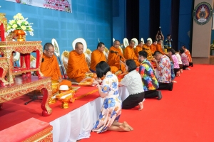 มรภ.เทพสตรี จัดงานทำบุญกลางบ้าน สืบสานประเพณีสงกรานต์ ประจำปี พ.ศ. 2568