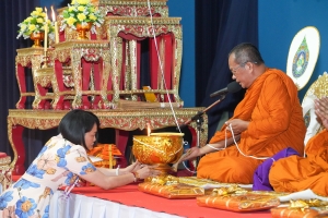 มรภ.เทพสตรี จัดงานทำบุญกลางบ้าน สืบสานประเพณีสงกรานต์ ประจำปี พ.ศ. 2568