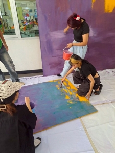 ทีมนักศึกษา มรภ.เทพสตรี ร่วมส่งผลงานสร้างสรรค์เข้าประกวด Thai Youth Street Art ระดับอุดมศึกษา Dream world of power ถ่ายทอดโลกอนาคตที่ไม่หลงลืมรากเหง้าแห่งศรัทธา