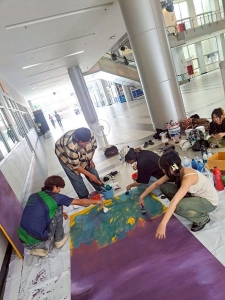 ทีมนักศึกษา มรภ.เทพสตรี ร่วมส่งผลงานสร้างสรรค์เข้าประกวด Thai Youth Street Art ระดับอุดมศึกษา Dream world of power ถ่ายทอดโลกอนาคตที่ไม่หลงลืมรากเหง้าแห่งศรัทธา