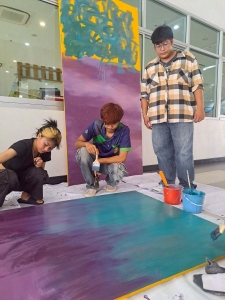 ทีมนักศึกษา มรภ.เทพสตรี ร่วมส่งผลงานสร้างสรรค์เข้าประกวด Thai Youth Street Art ระดับอุดมศึกษา Dream world of power ถ่ายทอดโลกอนาคตที่ไม่หลงลืมรากเหง้าแห่งศรัทธา