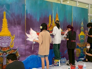 ทีมนักศึกษา มรภ.เทพสตรี ร่วมส่งผลงานสร้างสรรค์เข้าประกวด Thai Youth Street Art ระดับอุดมศึกษา Dream world of power ถ่ายทอดโลกอนาคตที่ไม่หลงลืมรากเหง้าแห่งศรัทธา