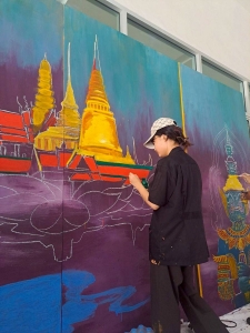 ทีมนักศึกษา มรภ.เทพสตรี ร่วมส่งผลงานสร้างสรรค์เข้าประกวด Thai Youth Street Art ระดับอุดมศึกษา Dream world of power ถ่ายทอดโลกอนาคตที่ไม่หลงลืมรากเหง้าแห่งศรัทธา