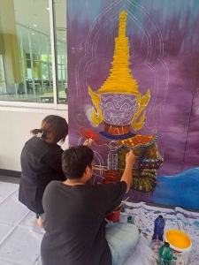 ทีมนักศึกษา มรภ.เทพสตรี ร่วมส่งผลงานสร้างสรรค์เข้าประกวด Thai Youth Street Art ระดับอุดมศึกษา Dream world of power ถ่ายทอดโลกอนาคตที่ไม่หลงลืมรากเหง้าแห่งศรัทธา