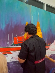 ทีมนักศึกษา มรภ.เทพสตรี ร่วมส่งผลงานสร้างสรรค์เข้าประกวด Thai Youth Street Art ระดับอุดมศึกษา Dream world of power ถ่ายทอดโลกอนาคตที่ไม่หลงลืมรากเหง้าแห่งศรัทธา