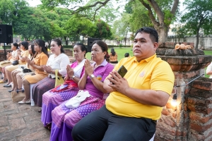 มรภ.เทพสตรี ร่วมกิจกรรมเทิดทูนสถาบัน สร้างสรรค์วิถีไทย ร่วมใจเข้าวังฟังธรรม ครั้งที่ 2 เนื่องในโอกาสวันฉัตรมงคล