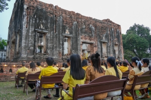 มรภ.เทพสตรี ร่วมกิจกรรมเทิดทูนสถาบัน สร้างสรรค์วิถีไทย ร่วมใจเข้าวังฟังธรรม ครั้งที่ 2 เนื่องในโอกาสวันฉัตรมงคล