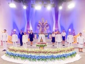 ผู้แทนผู้บริหาร คณาจารย์ บุคลากร นักเรียน และนักศึกษา มรภ.เทพสตรี บันทึกเทปโทรทัศน์ถวายพระพรชัยมงคล สมเด็จพระนางเจ้าฯ พระบรมราชินี