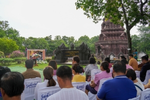 อธิการบดี มรภ.เทพสตรี นำ คกก.อำนวยการ และบุคลากร ร่วมพิธีเปิดโครงการ 1 อำเภอ 1 ลานสร้างสรรค์ จ.ลพบุรี ประจำปีงบประมาณ พ.ศ. 2568 