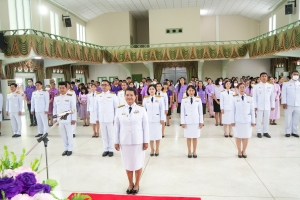 อธิการบดี มรภ.เทพสตรี นำคณะผู้บริหาร คณาจารย์ บุคลากร และนักศึกษา ร่วมพิธีถวายพระพรชัยมงคล เนื่องในโอกาสวันเฉลิมพระชนมพรรษา สมเด็จพระนางเจ้าฯ พระบรมราชินี