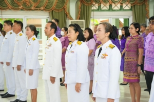 อธิการบดี มรภ.เทพสตรี นำคณะผู้บริหาร คณาจารย์ บุคลากร และนักศึกษา ร่วมพิธีถวายพระพรชัยมงคล เนื่องในโอกาสวันเฉลิมพระชนมพรรษา สมเด็จพระนางเจ้าฯ พระบรมราชินี