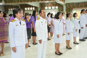 อธิการบดี มรภ.เทพสตรี นำคณะผู้บริหาร คณาจารย์ บุคลากร และนักศึกษา ร่วมพิธีถวายพระพรชัยมงคล เนื่องในโอกาสวันเฉลิมพระชนมพรรษา สมเด็จพระนางเจ้าฯ พระบรมราชินี