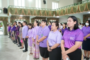 อธิการบดี มรภ.เทพสตรี นำคณะผู้บริหาร คณาจารย์ บุคลากร และนักศึกษา ร่วมพิธีถวายพระพรชัยมงคล เนื่องในโอกาสวันเฉลิมพระชนมพรรษา สมเด็จพระนางเจ้าฯ พระบรมราชินี