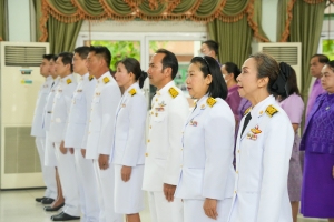 อธิการบดี มรภ.เทพสตรี นำคณะผู้บริหาร คณาจารย์ บุคลากร และนักศึกษา ร่วมพิธีถวายพระพรชัยมงคล เนื่องในโอกาสวันเฉลิมพระชนมพรรษา สมเด็จพระนางเจ้าฯ พระบรมราชินี