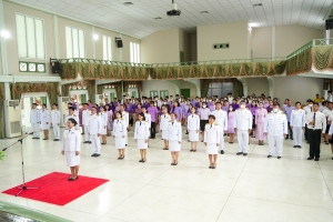 อธิการบดี มรภ.เทพสตรี นำคณะผู้บริหาร คณาจารย์ บุคลากร และนักศึกษา ร่วมพิธีถวายพระพรชัยมงคล เนื่องในโอกาสวันเฉลิมพระชนมพรรษา สมเด็จพระนางเจ้าฯ พระบรมราชินี