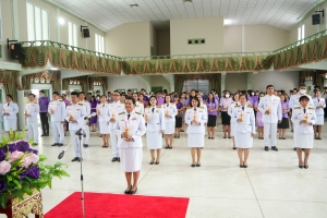 อธิการบดี มรภ.เทพสตรี นำคณะผู้บริหาร คณาจารย์ บุคลากร และนักศึกษา ร่วมพิธีถวายพระพรชัยมงคล เนื่องในโอกาสวันเฉลิมพระชนมพรรษา สมเด็จพระนางเจ้าฯ พระบรมราชินี