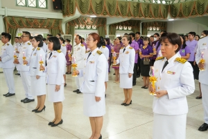 อธิการบดี มรภ.เทพสตรี นำคณะผู้บริหาร คณาจารย์ บุคลากร และนักศึกษา ร่วมพิธีถวายพระพรชัยมงคล เนื่องในโอกาสวันเฉลิมพระชนมพรรษา สมเด็จพระนางเจ้าฯ พระบรมราชินี