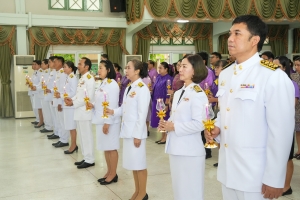 อธิการบดี มรภ.เทพสตรี นำคณะผู้บริหาร คณาจารย์ บุคลากร และนักศึกษา ร่วมพิธีถวายพระพรชัยมงคล เนื่องในโอกาสวันเฉลิมพระชนมพรรษา สมเด็จพระนางเจ้าฯ พระบรมราชินี