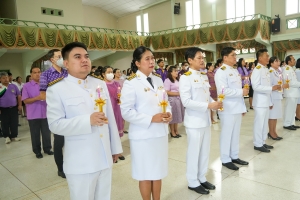 อธิการบดี มรภ.เทพสตรี นำคณะผู้บริหาร คณาจารย์ บุคลากร และนักศึกษา ร่วมพิธีถวายพระพรชัยมงคล เนื่องในโอกาสวันเฉลิมพระชนมพรรษา สมเด็จพระนางเจ้าฯ พระบรมราชินี