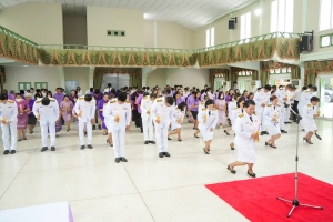 อธิการบดี มรภ.เทพสตรี นำคณะผู้บริหาร คณาจารย์ บุคลากร และนักศึกษา ร่วมพิธีถวายพระพรชัยมงคล เนื่องในโอกาสวันเฉลิมพระชนมพรรษา สมเด็จพระนางเจ้าฯ พระบรมราชินี